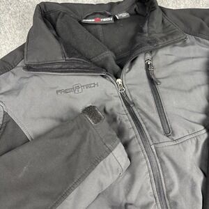 Free Tech Jacket Mens Medium Full Zip Soft shell Black Fleece Lined Coat Outdoor